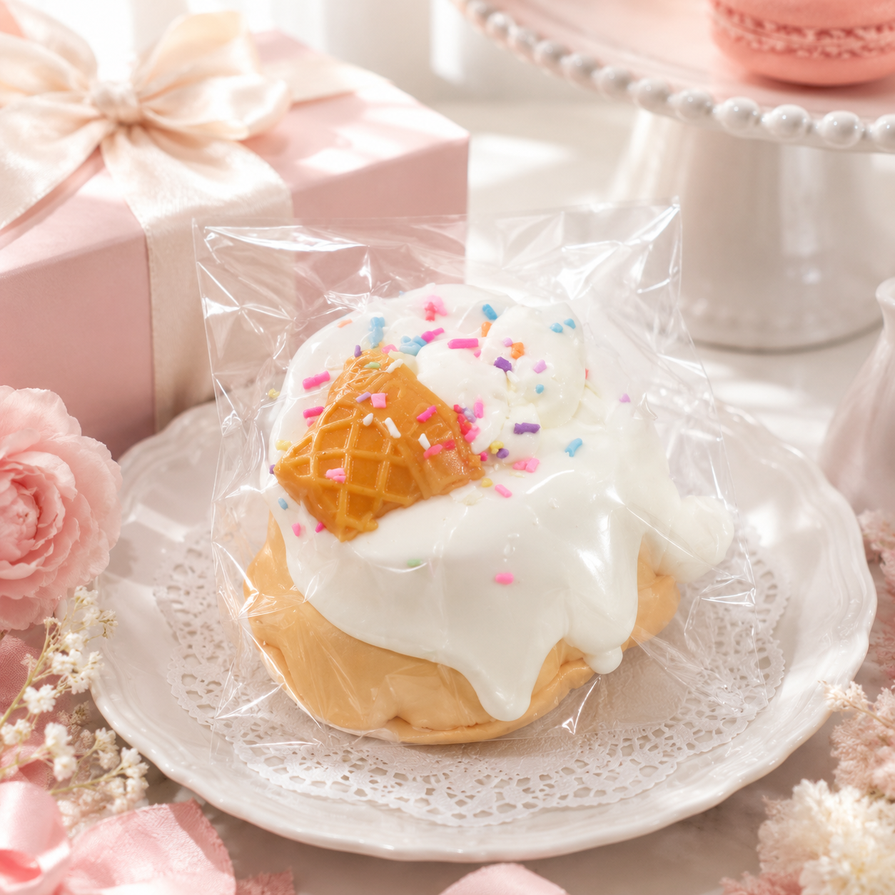 ソフトクリーム×チョコプリン